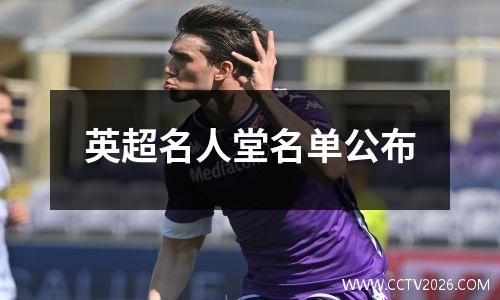 英超名人堂名单公布