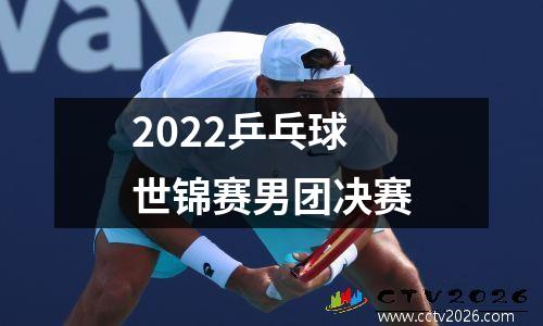2022乒乓球世锦赛男团决赛