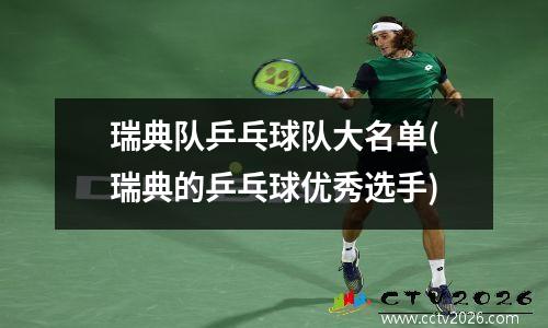 瑞典队乒乓球队大名单(瑞典的乒乓球优秀选手)