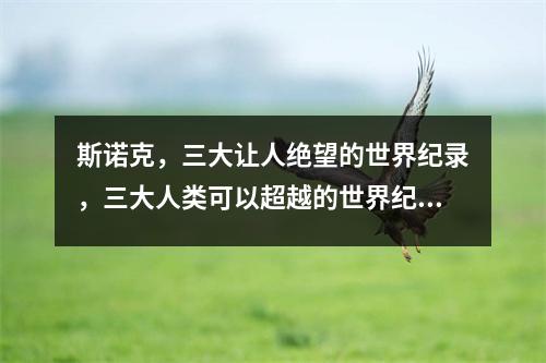 斯诺克，三大让人绝望的世界纪录，三大人类可以超越的世界纪录