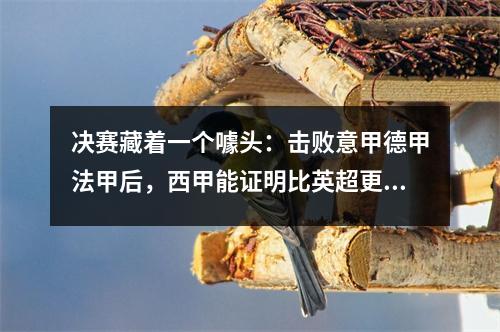 决赛藏着一个噱头：击败意甲德甲法甲后，西甲能证明比英超更好吗