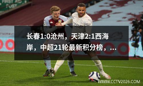 长春1:0沧州，天津2:1西海岸，中超21轮最新积分榜，保级形势巨变