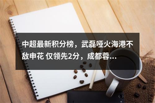 中超最新积分榜，武磊哑火海港不敌申花 仅领先2分，成都蓉城惨败
