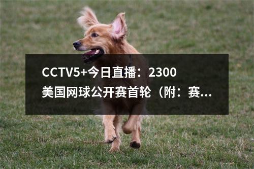 CCTV5+今日直播：2300美国网球公开赛首轮（附：赛程表）