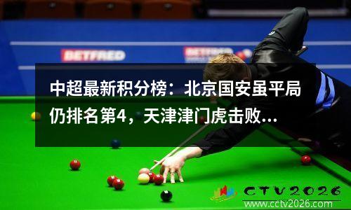 中超最新积分榜：北京国安虽平局仍排名第4，天津津门虎击败强敌！