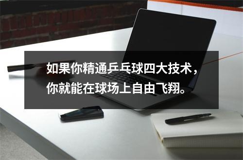 如果你精通乒乓球四大技术，你就能在球场上自由飞翔。