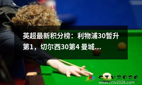 英超最新积分榜：利物浦30暂升第1，切尔西30第4 曼城枪手争榜首