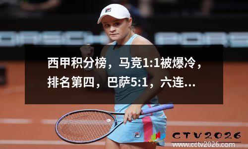 西甲积分榜，马竞1:1被爆冷，排名第四，巴萨5:1，六连胜稳居榜首