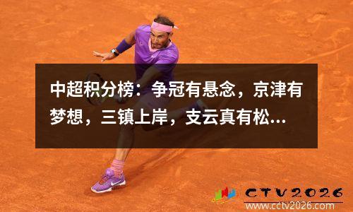 中超积分榜：争冠有悬念，京津有梦想，三镇上岸，支云真有松弛感