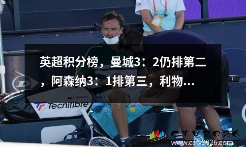 英超积分榜，曼城3：2仍排第二，阿森纳3：1排第三，利物浦1分?
