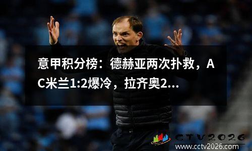 意甲积分榜：德赫亚两次扑救，AC米兰1:2爆冷，拉齐奥2:1击败C罗