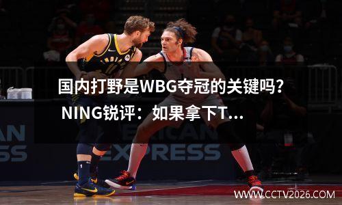 国内打野是WBG夺冠的关键吗？ NING锐评：如果拿下T1，weiwei就FMVP