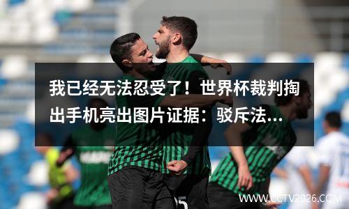 我已经无法忍受了！世界杯裁判掏出手机亮出图片证据：驳斥法国队质疑
