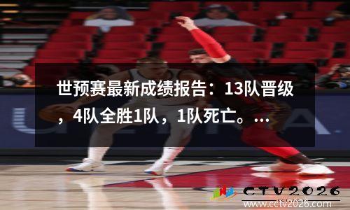 世预赛最新成绩报告：13队晋级，4队全胜1队，1队死亡。国足就看韩国的脸面了。