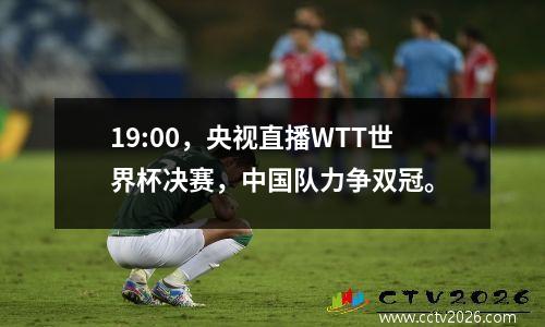 19:00，央视直播WTT世界杯决赛，中国队力争双冠。