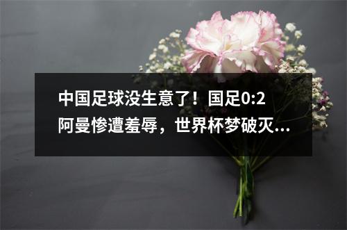 中国足球没生意了！国足0:2 阿曼惨遭羞辱，世界杯梦破灭。前面的路在哪里？