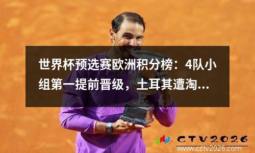 世界杯预选赛欧洲积分榜：4队小组第一提前晋级，土耳其遭淘汰