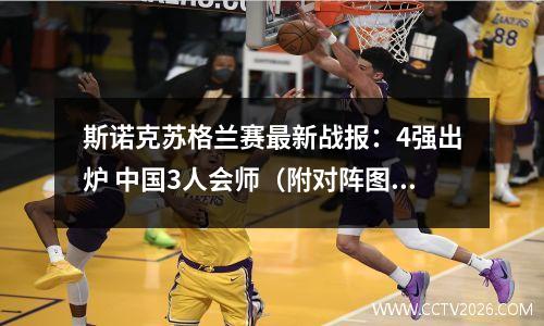 斯诺克苏格兰赛最新战报：4强出炉 中国3人会师（附对阵图）
