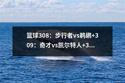 篮球308：步行者vs鹈鹕+309：奇才vs凯尔特人+312：太阳vs开拓者