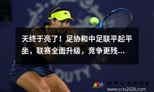 天终于亮了！足协和中足联平起平坐，联赛全面升级，竞争更残酷