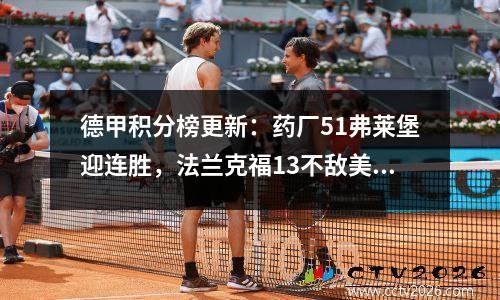 德甲积分榜更新：药厂51弗莱堡迎连胜，法兰克福13不敌美因茨