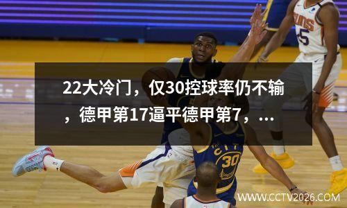 22大冷门，仅30控球率仍不输，德甲第17逼平德甲第7，终结2连败