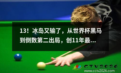 13！冰岛又输了，从世界杯黑马到倒数第二出局，创11年最差战绩