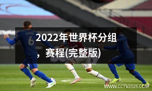 2022年世界杯分组，赛程(完整版)