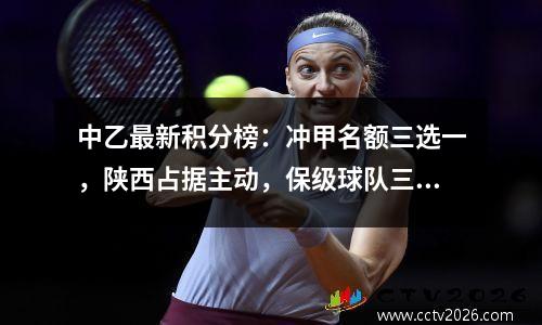 中乙最新积分榜：冲甲名额三选一，陕西占据主动，保级球队三选二
