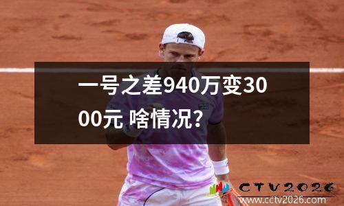 一号之差940万变3000元 啥情况？