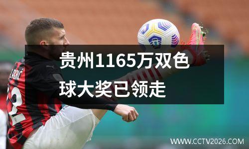 贵州1165万双色球大奖已领走