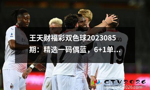 王天财福彩双色球2023085期：精选一码偶蓝，6+1单挑04
