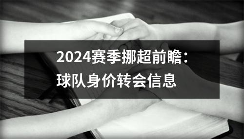 2024赛季挪超前瞻：球队身价转会信息