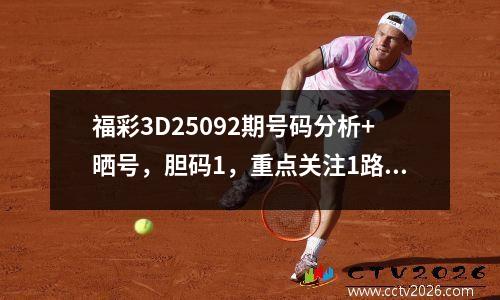 福彩3D25092期号码分析+晒号，胆码1，重点关注1路号码