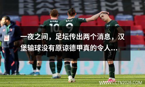 一夜之间，足坛传出两个消息，汉堡输球没有原谅德甲真的令人感慨