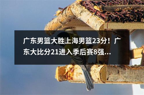 广东男篮大胜上海男篮23分！广东大比分21进入季后赛8强