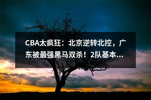 CBA太疯狂：北京逆转北控，广东被最强黑马双杀！2队基本晋级4强