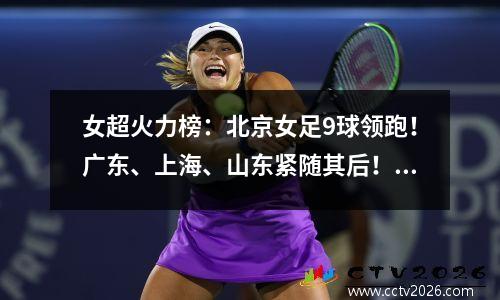 女超火力榜：北京女足9球领跑！广东、上海、山东紧随其后！
