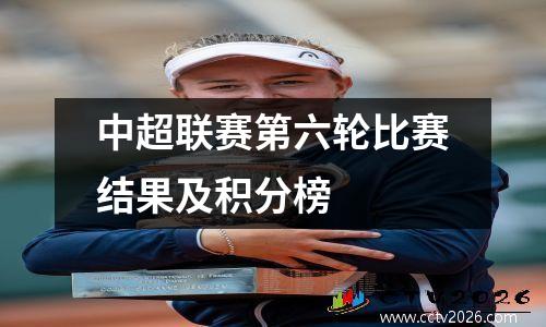 中超联赛第六轮比赛结果及积分榜
