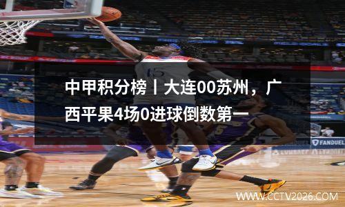 中甲积分榜丨大连00苏州，广西平果4场0进球倒数第一