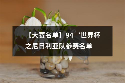 【大赛名单】94‘世界杯之尼日利亚队参赛名单