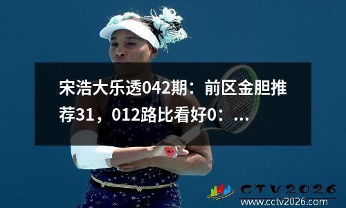 宋浩大乐透042期：前区金胆推荐31，012路比看好0：3：2