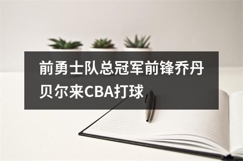 前勇士队总冠军前锋乔丹贝尔来CBA打球
