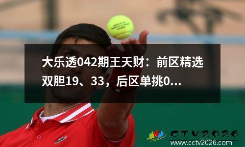 大乐透042期王天财：前区精选双胆19、33，后区单挑02+07