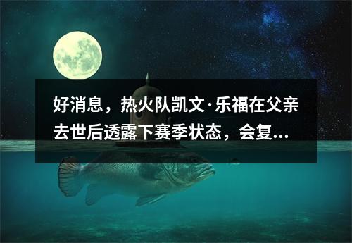 好消息，热火队凯文·乐福在父亲去世后透露下赛季状态，会复出