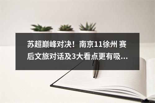 苏超巅峰对决！南京11徐州 赛后文旅对话及3大看点更有吸引力！