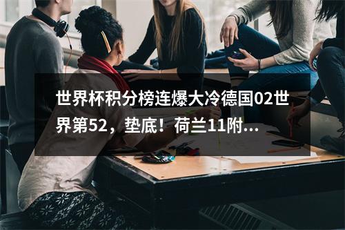 世界杯积分榜连爆大冷德国02世界第52，垫底！荷兰11附6日赛程
