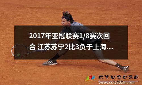 2017年亚冠联赛1/8赛次回合 江苏苏宁2比3负于上海上港