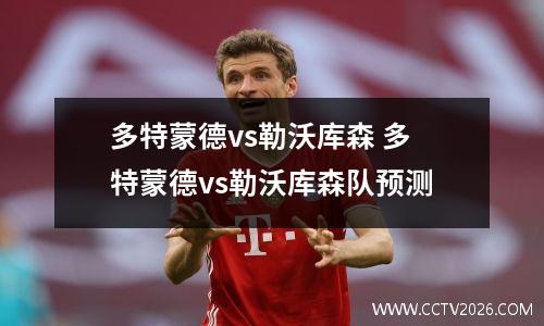 多特蒙德vs勒沃库森 多特蒙德vs勒沃库森队预测