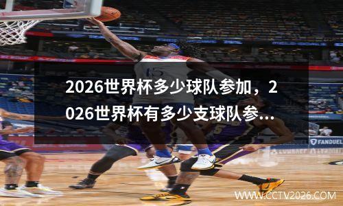 2026世界杯多少球队参加，2026世界杯有多少支球队参加